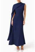 Leonara Asymmetric Cape Dress