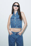 Chloe Denim Vest - Denver Blue