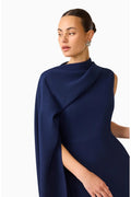 Leonara Asymmetric Cape Dress