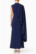 Leonara Asymmetric Cape Dress