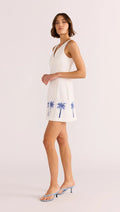 Isadora Embroidered Mini Dress