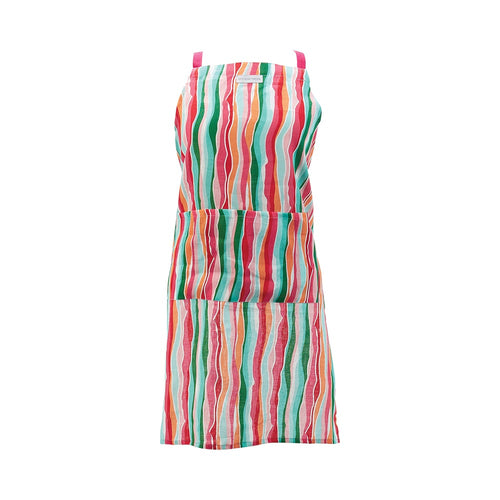 Sherbet Ribbons Linen Apron