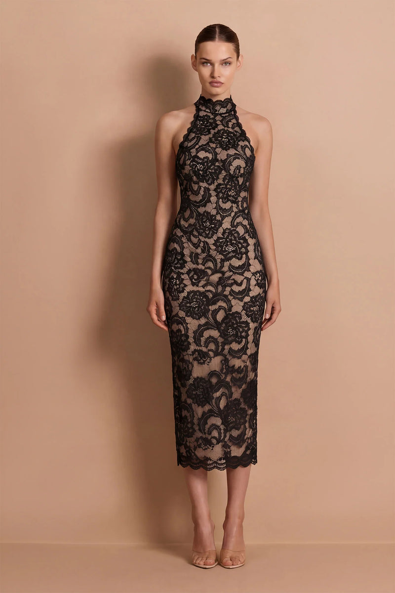 Alessia High Neck Midi