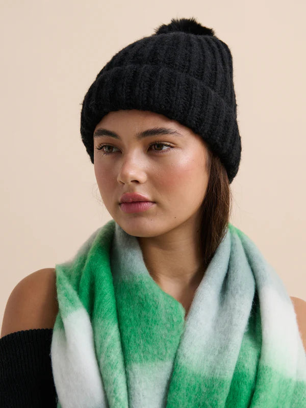 Claire Pom Pom Knit Beanie