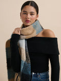 Lindy Checkered Fluffy Scarf