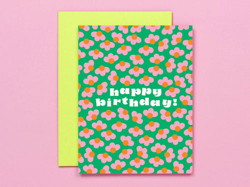 Flower Birthday Buds - Greeting Card