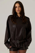 Berkley Vegan Leather Biker Jacket