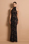 Delphine Lace Halter Gown