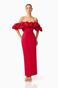 Lucetta Off Shoulder Column Gown