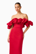 Lucetta Off Shoulder Column Gown
