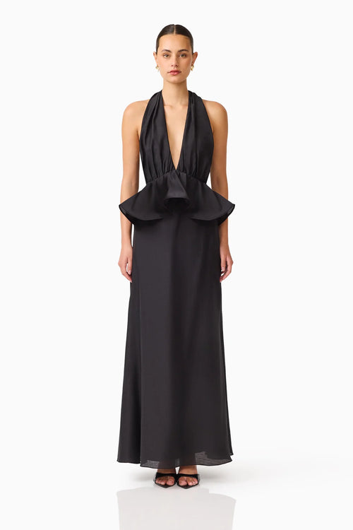 Fiorina Halter Neck Peplum Gown