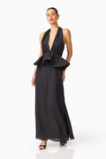Fiorina Halter Neck Peplum Gown