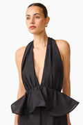 Fiorina Halter Neck Peplum Gown