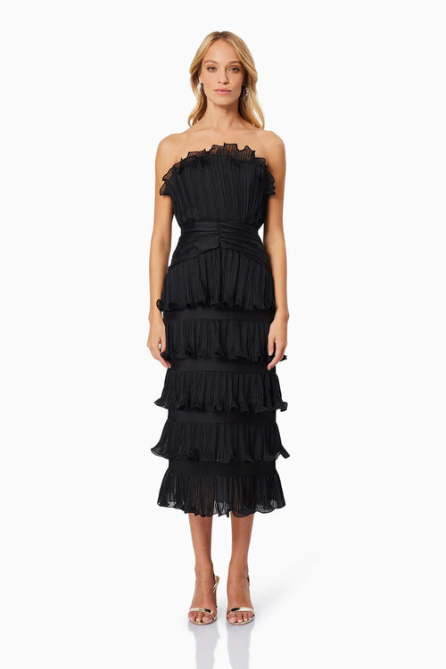 Maya Pleated Midi Dress