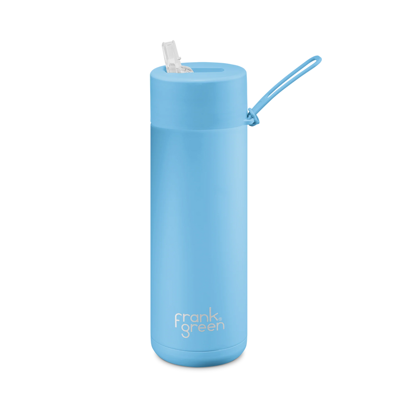 Limited Edition Ceramic Reusable Bottle Straw Lid - Sky Blue