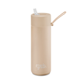 Limited Edition Ceramic Reusable Bottle Straw Lid - Soft Stone