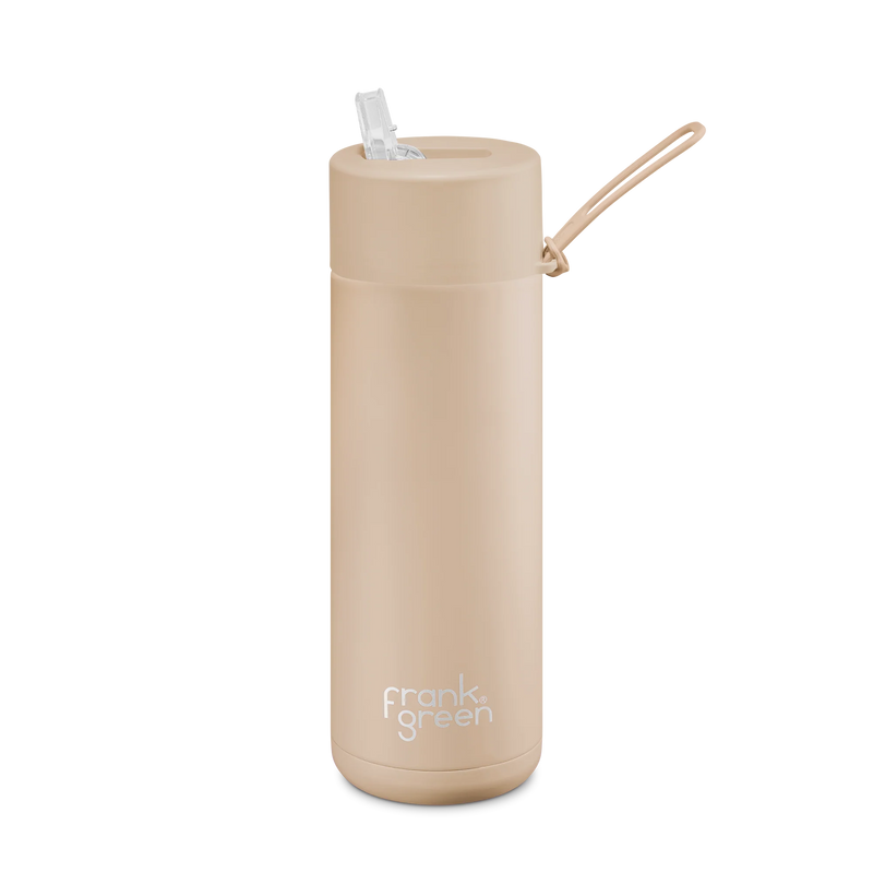 Limited Edition Ceramic Reusable Bottle Straw Lid - Soft Stone