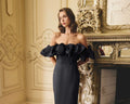 Lucetta Off Shoulder Column Gown