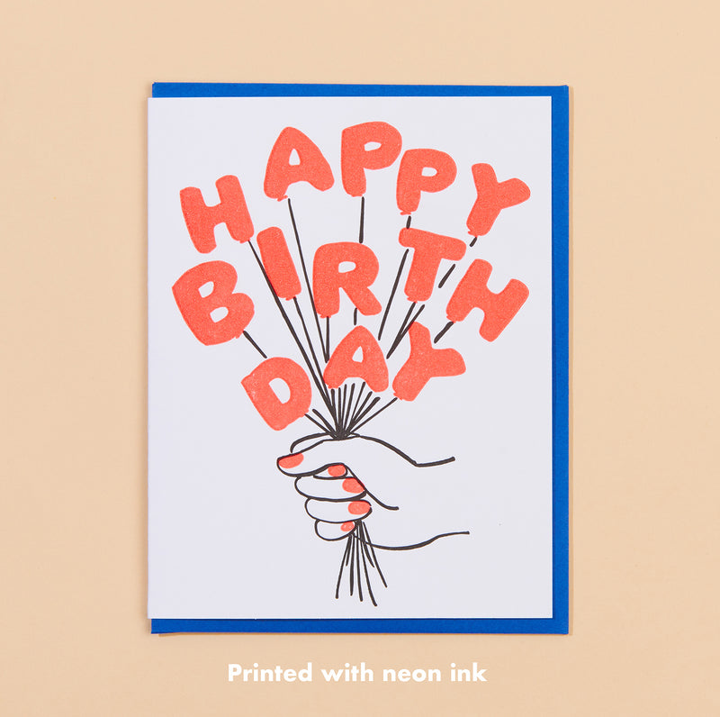 Birthday Balloons - Greeting Card