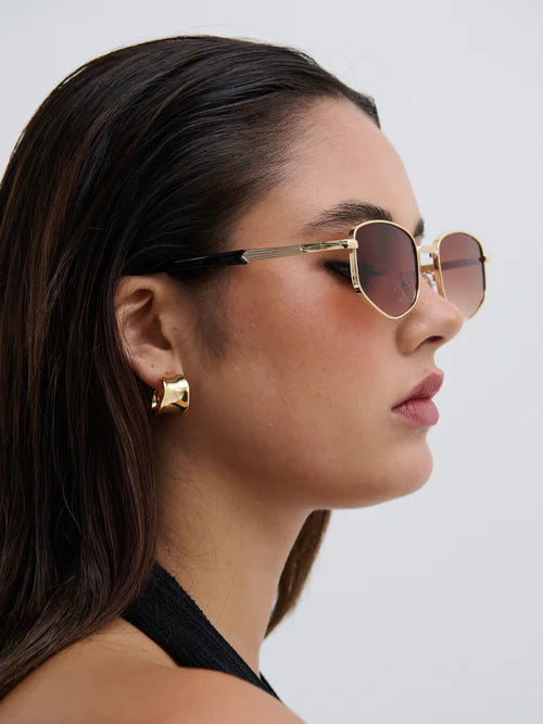 Eddy 18K Gold Plated Flat Hoop Earrings