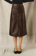 Leather Midi Skirt