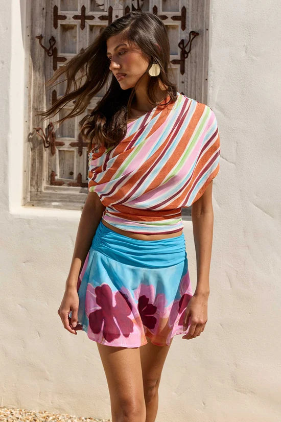 Tullah One Shoulder Gathered Top