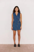 Nora Denim Wrap Mini Dress
