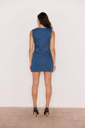 Nora Denim Wrap Mini Dress