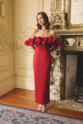 Lucetta Off Shoulder Column Gown
