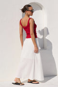 Sail Wrap Maxi Skirt