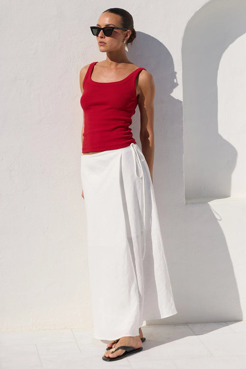 Sail Wrap Maxi Skirt