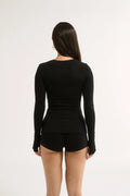 Neve Cutout Long Sleeve Top