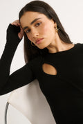 Neve Cutout Long Sleeve Top