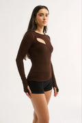 Neve Cutout Long Sleeve Top