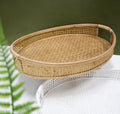 Natural Oval Rattan Tray