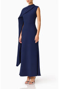 Leonara Asymmetric Cape Dress