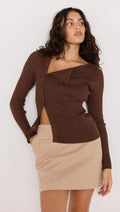 Audrey Herringbone Mini Skirt
