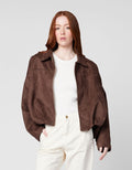Faux Suede Bomber