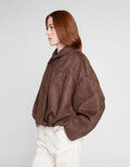 Faux Suede Bomber