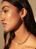 Square Chain Hoop 18K Gold Plated Earrings
